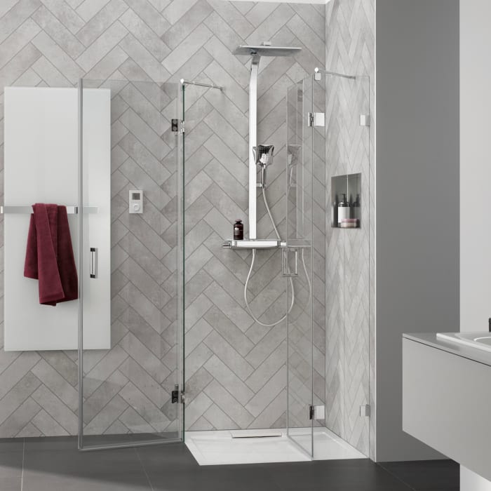 HSK Aperto Pur 2 Pendeltüren für Eckeinstieg 4-teilig Sondermaß