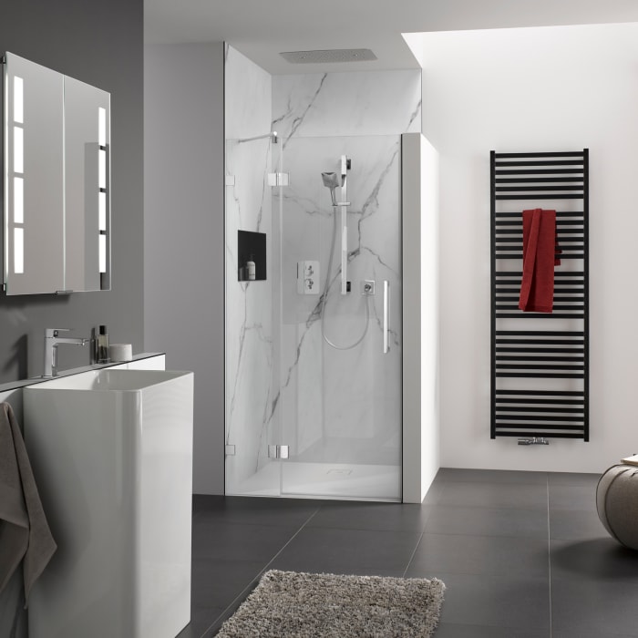 HSK Aperto Pur Pendeltür an Nebenteil für Nische Sondermaß, Anschlag links