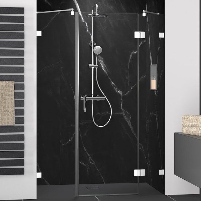 HSK Aperto Pur Pendeltür 3-teilig für Raumnische Sondermaß, Anschlag rechts