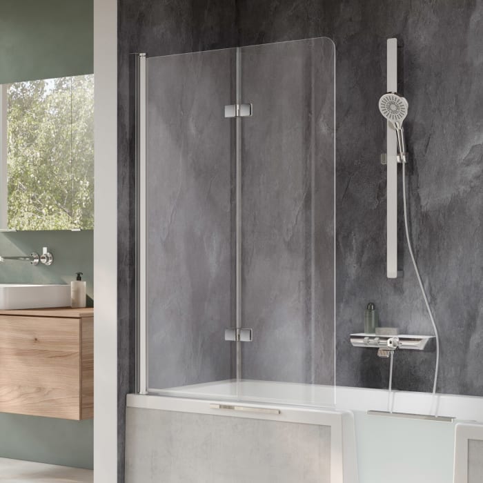 HSK Favorit Nova Badewannenaufsatz 2-teilig 100 cm Anschlag links