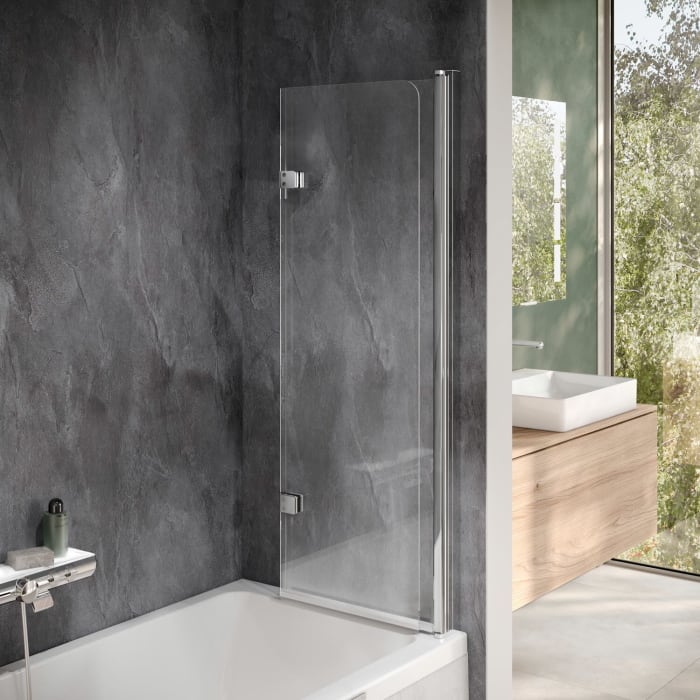 HSK Favorit Nova Badewannenaufsatz 2-teilig 90 cm, Anschlag rechts