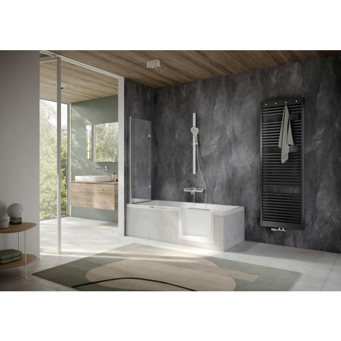 HSK Favorit Nova Badewannenaufsatz 2-teilig 100 cm Anschlag links