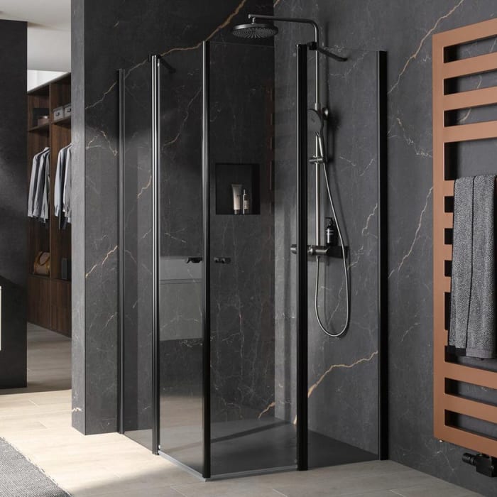 HSK EXKLUSIV 2.0 Eckeinstieg Pendeltür 4-teilig, 90 x 80 x 200 cm, mit Edelglas Beschichtung