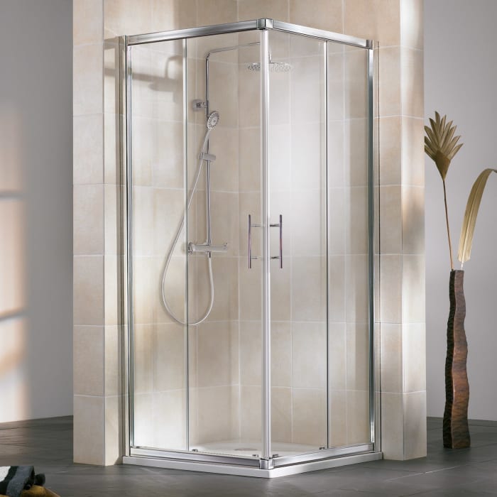 HSK Favorit Schiebetür Eckeinstieg 4-teilig bodenfrei 140 x 90 cm mit Magnetgleiter