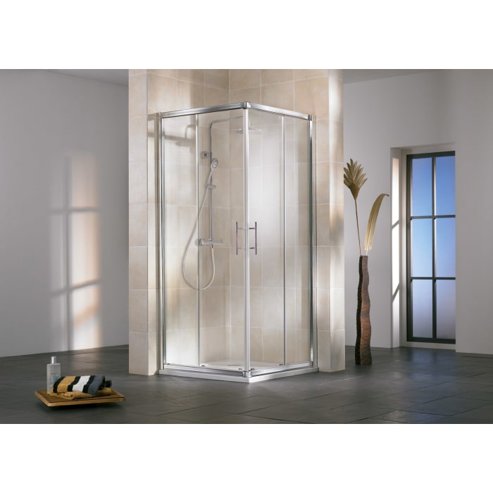 HSK Favorit Schiebetür Eckeinstieg 4-teilig bodenfrei 90 x 140 cm mit Magnetgleiter