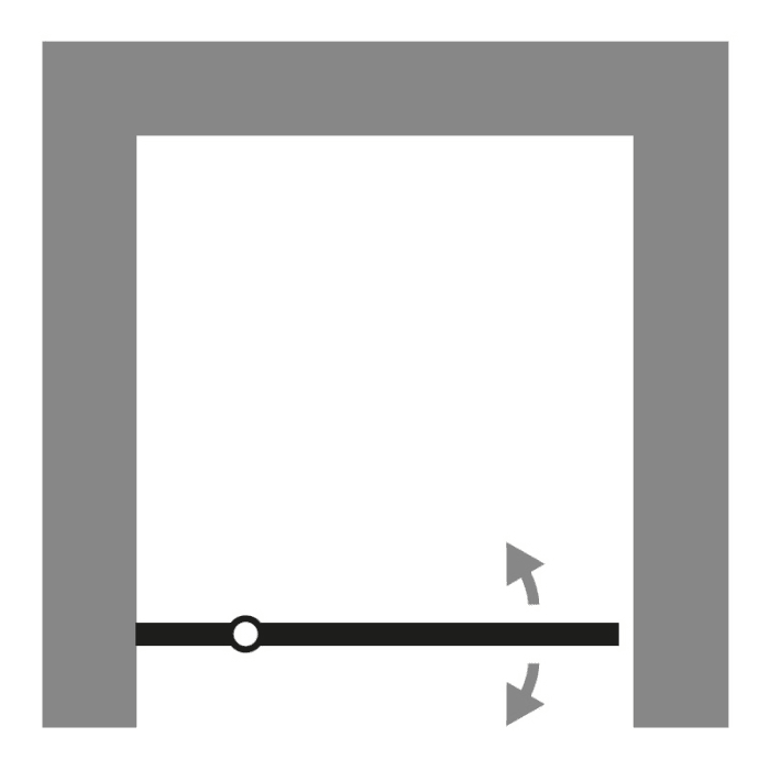 HSK Favorit Nova Drehtür an Nebenteil Anschlag links 80 cm