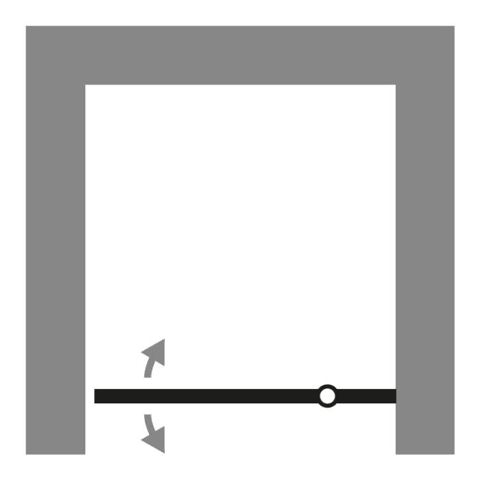 HSK Favorit Nova Drehtür an Nebenteil Anschlag rechts 80 cm