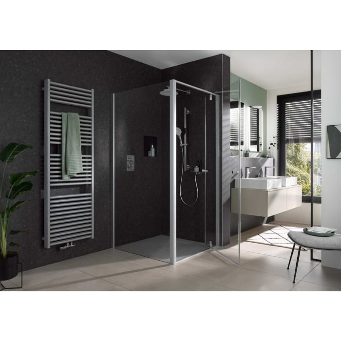 HSK Favorit Plus Drehpunkttür für Nische oder Seitenwand, 75 x 200 cm, mit TwinSeal-Glasbeschichtung
