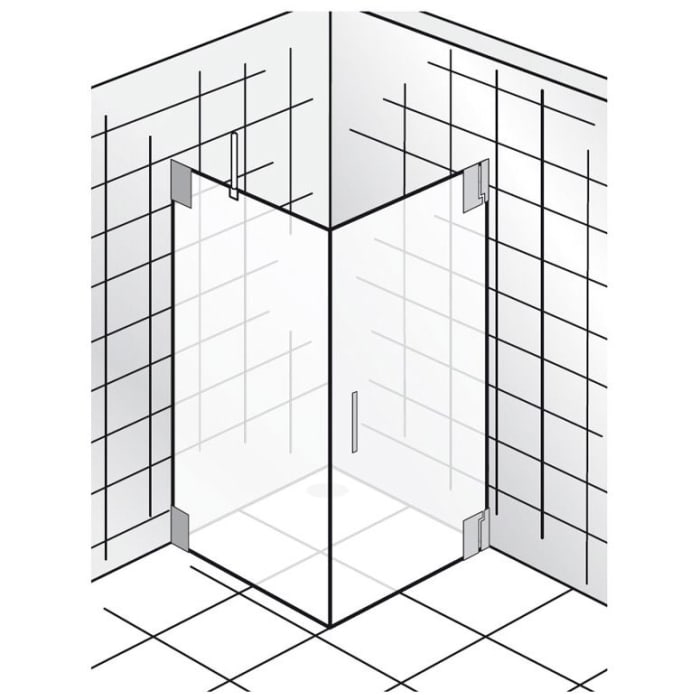 HSK K2 Drehtür + Seitenwand Türanschlag rechts, Sonderhöhe