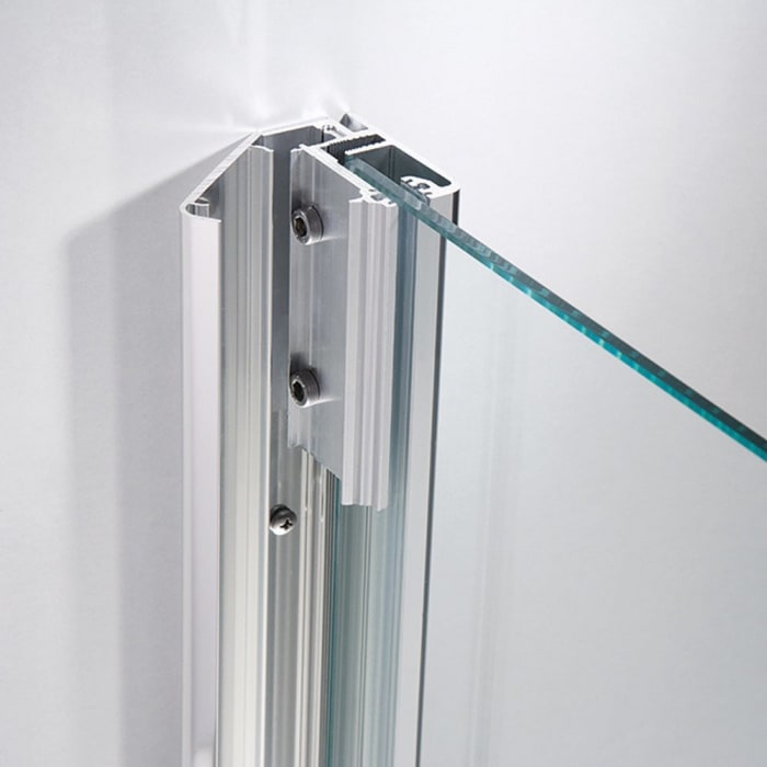 HSK Premium Softcube Drehtür für Seitenwand 100 x 200 cm, Anschlag links mit Stangengriff