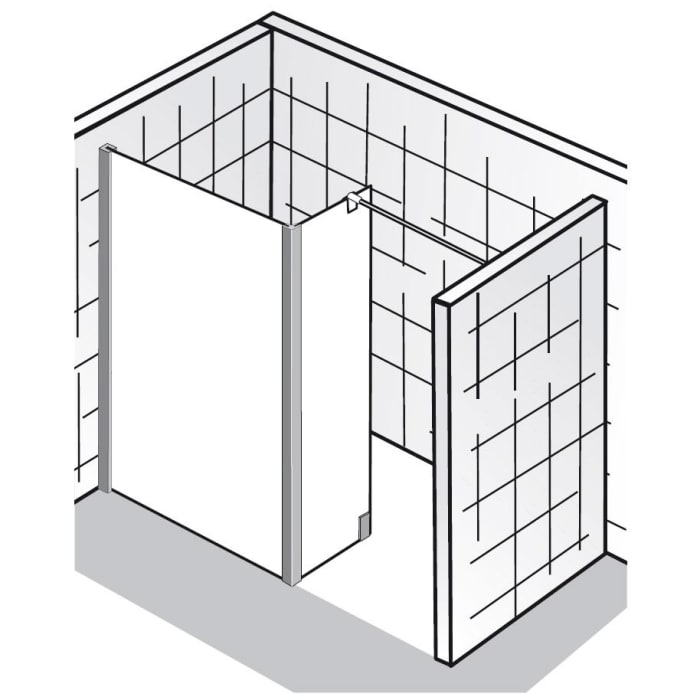 HSK Walk In Atelier Frontelement mit Seitenteil 100 x 200 cm