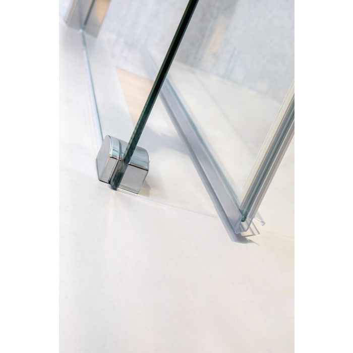 HSK Solida Eckeinstieg 4-teilig bodenfrei 120 x 120 cm mit Softclose beidseitig und Magnetgleiter