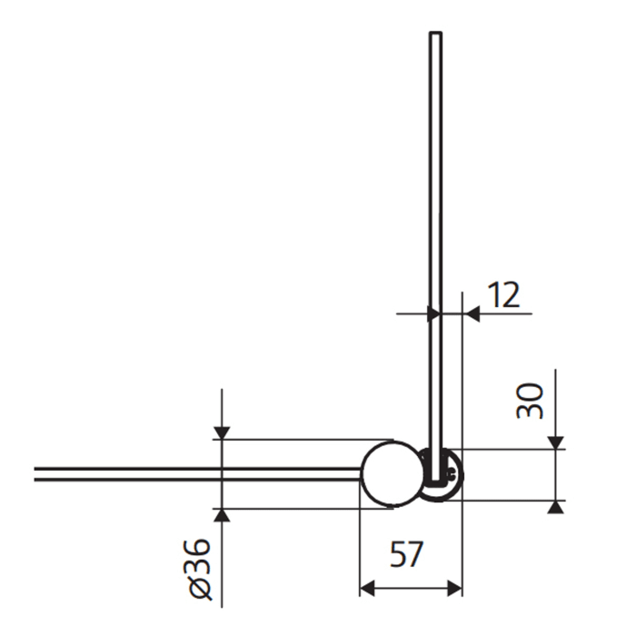 HSK Walk-In Easy 2 Frontelement bis 160 cm mit schwenkbaren Seitenteil, H: bis 200 cm, Anschlag rechts