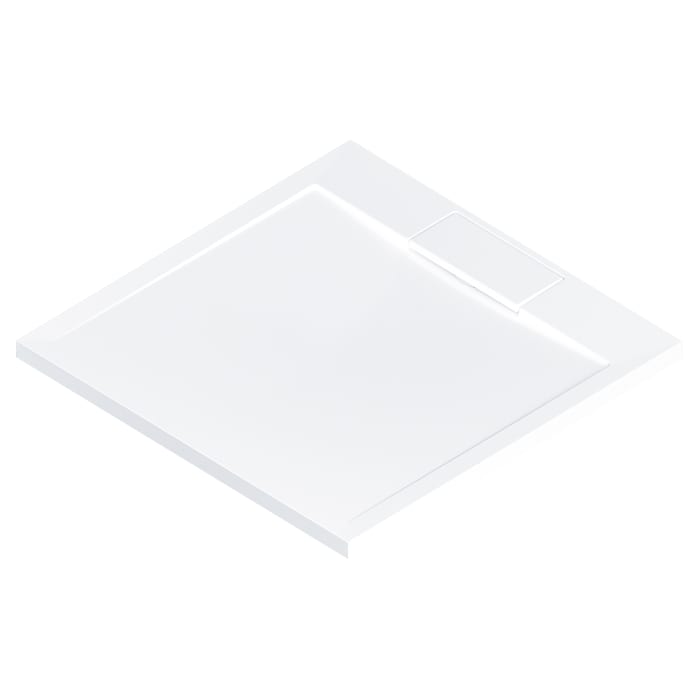 HSK Marmor-Polymer Duschwanne 100 x 100 cm superflach mit Randablauf