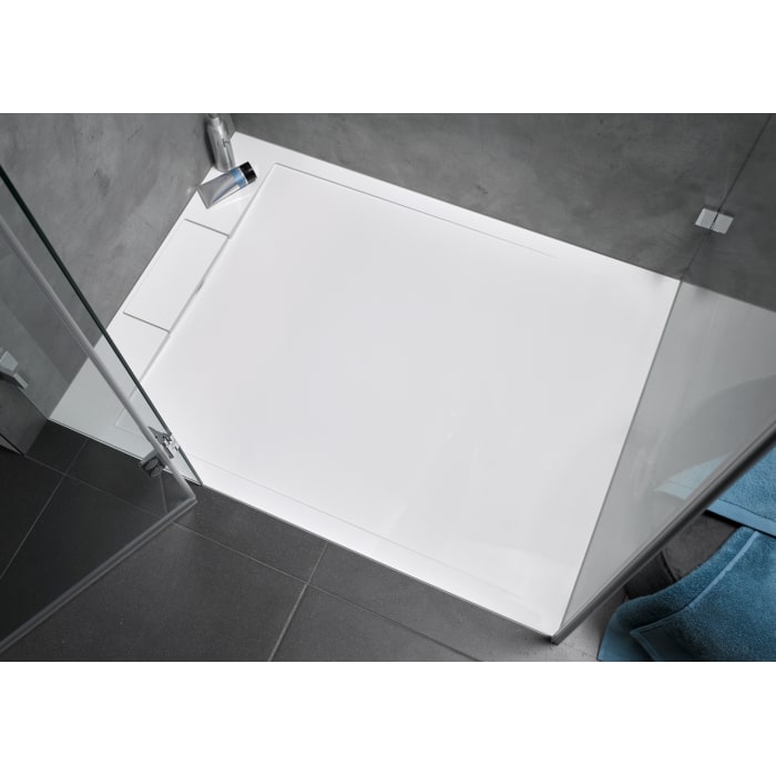 HSK Marmor-Polymer Duschwanne 90 x 140 cm superflach mit Randablauf