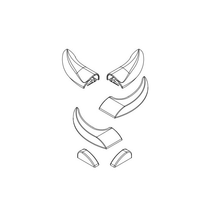 HSK Ersatz-Wasserleistenendkappen Set