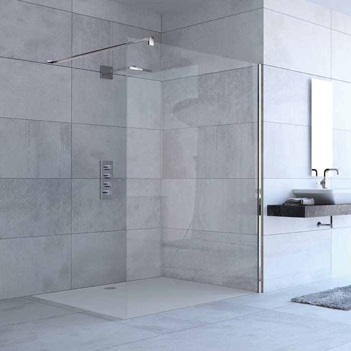 HÜPPE 501 Design pure 4-Eck Seitenwand kurz für Pendeltür 70 x 165 cm, Glas ohne Anti-Plaque