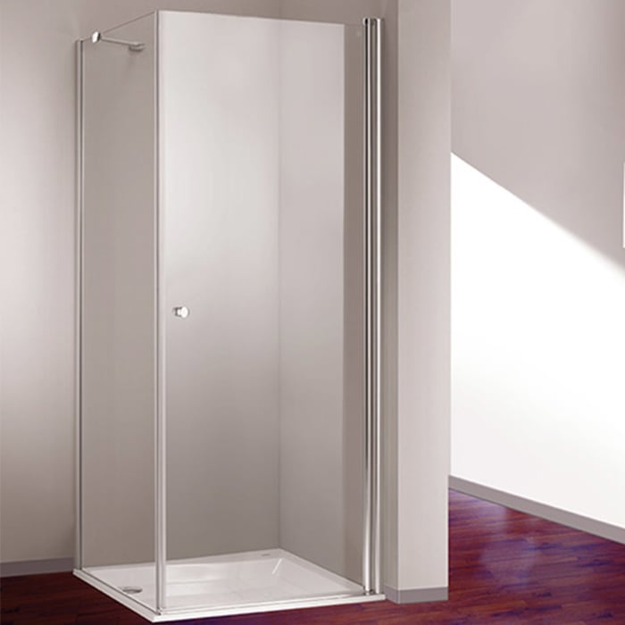 HÜPPE 501 Design pure 4-Eck Seitenwand für Schwingtür 80 x 190 cm, Glas ohne Anti-Plaque