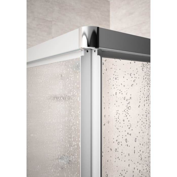 HÜPPE Alpha 2 vollgerahmt 4-Eck Gleittüreckeinstieg 3-teilig, 70 x 190 cm, Kunstglas