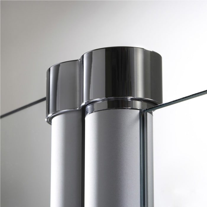 HÜPPE 501 Design pure Badewannenabtrennung 2-teilig, 95 cm, Glas ohne Anti-Plaque