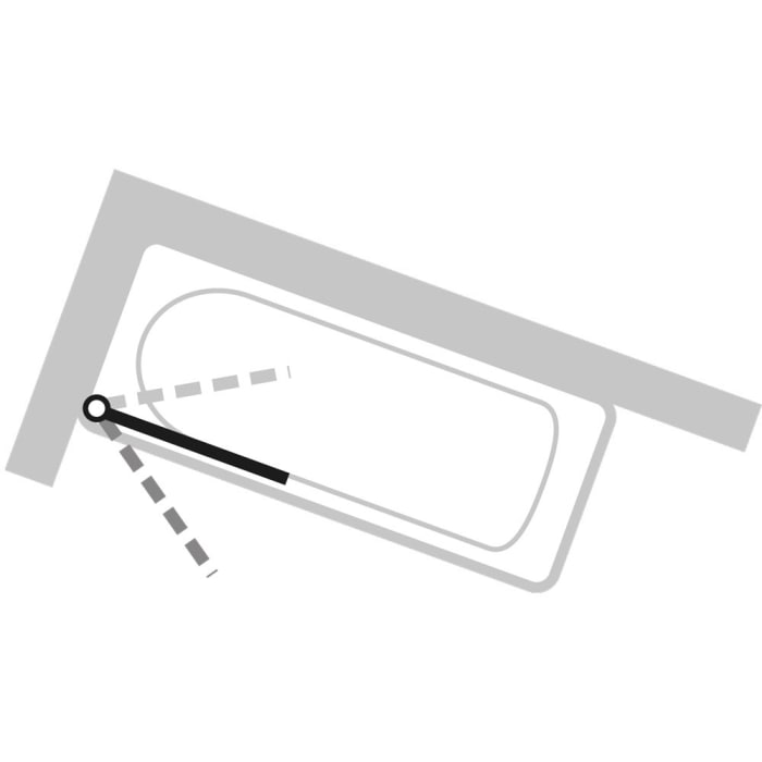 HÜPPE Design elegance Badewannenabtrennung 1-teilig Maßanfertigung B: 50-100 H: bis 150 cm, mit Anti-Plaque