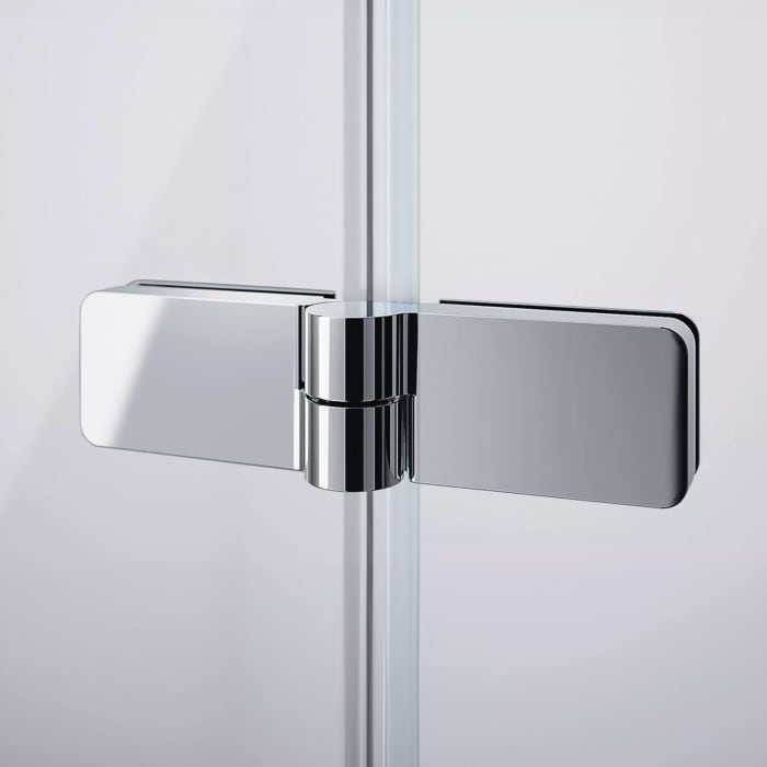 HÜPPE Design elegance Badewannenabtrennung Drehfalttür Maßanfertigung B: bis 120 H: bis 150 cm mit Anti-Plaque, Befestigung rechts