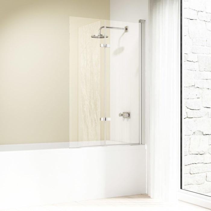 HÜPPE Design elegance Badewannenabtrennung Drehfalttür 100 x 150 cm, Befestigung rechts