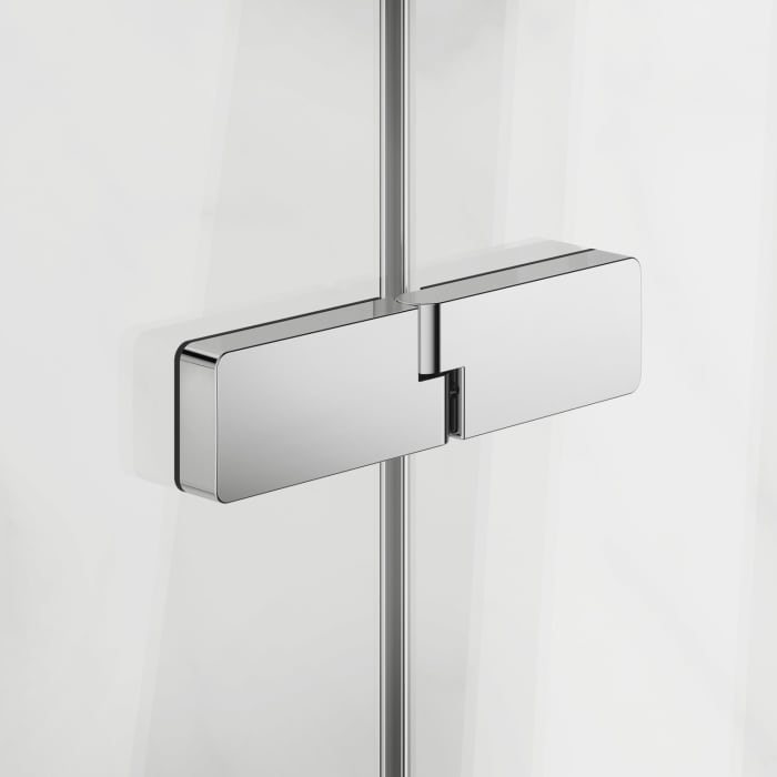 HÜPPE Design pure Badewannenabtrennung Schwingfalttür B: 100 H: 150 cm, Linksbefestigung, Glas mit Anti-Plaque