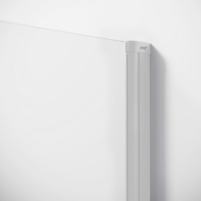 HÜPPE Solva teilgerahmt Badewannenabtrennung Schwingfalttür 100 x 150 cm, Glas mit Anti-Plaque, Rechtsbefestigung