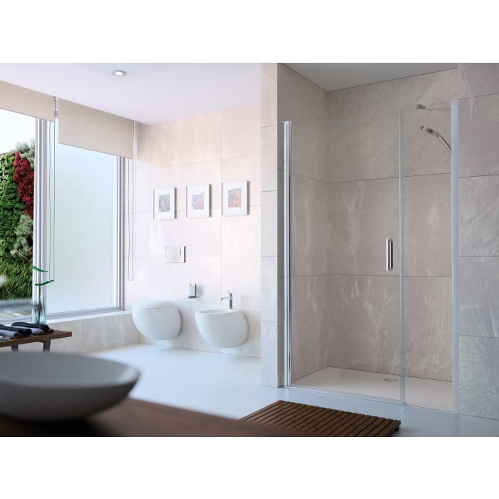 HÜPPE Design elegance 4-Eck Schwingtür mit Nebenteil in Nische 90 x 200 cm