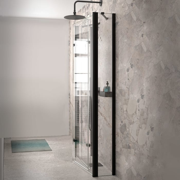 HÜPPE Design pure U-Kabine mit 2 Schwingfalttüren, Maßanfertigung, Glas mit Anti-Plaque