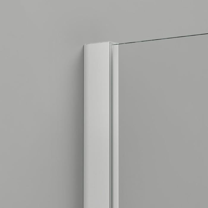 HÜPPE Design pure U-Kabine mit 2 Schwingfalttüren, Maßanfertigung, Glas ohne Anti-Plaque, mit Komfortgriff