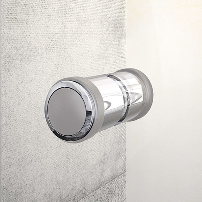 HÜPPE Design pure U-Kabine mit 2 Schwingfalttüren mit Festteil, Maßanfertigung, Glas mit Anti-Plaque, mit Komfortgriff