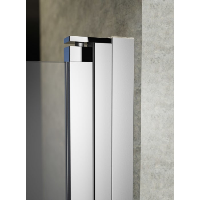 HÜPPE Design pure 4-Eck Pendeltür in Nische 88 x 200 cm, Glas mit Anti-Plaque