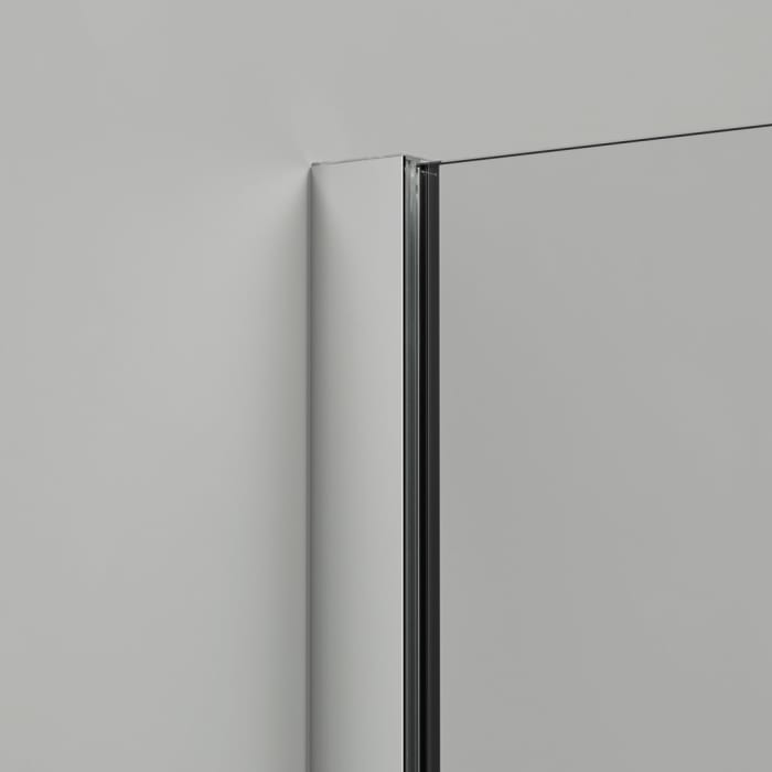 HÜPPE Design pure 4-Eck Seitenwand kurz für Pendeltür 80 x 165 cm, Glas ohne Anti-Plaque