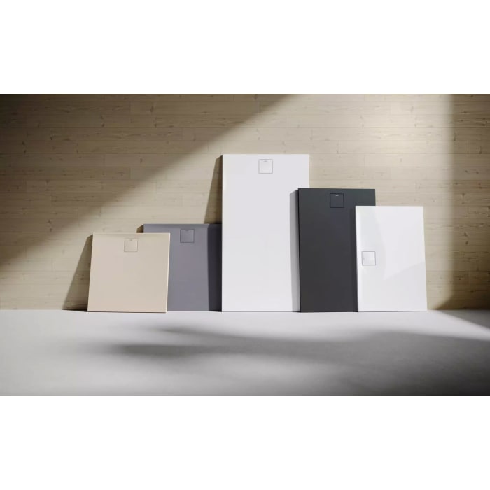 HÜPPE EasyFlat 4-Eck Duschwanne 160 x 90 cm, Ablauf an kurzer Seite