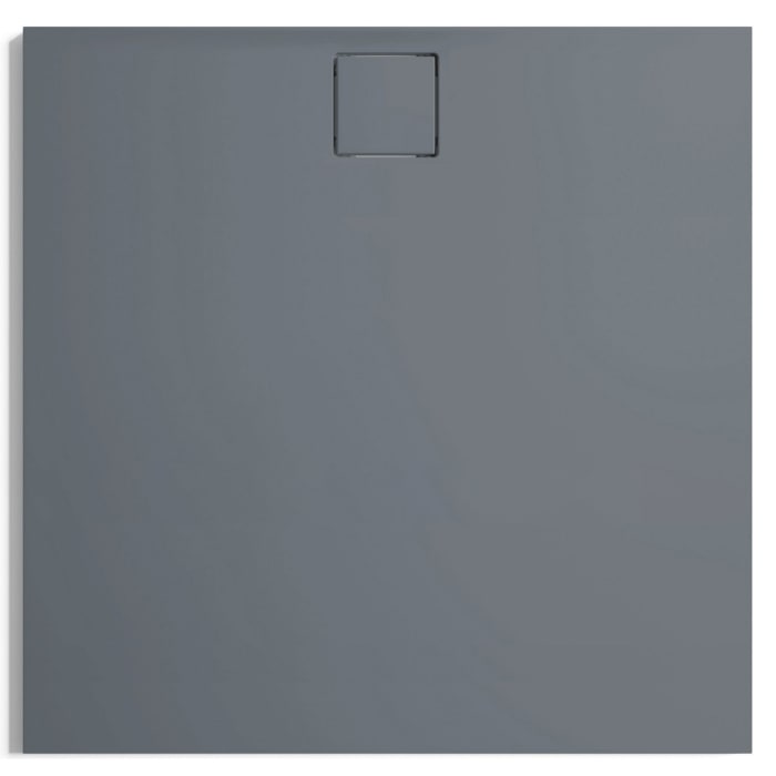 HÜPPE EasyFlat 4-Eck Duschwanne 100 x 100 cm, Ablauf an langer Seite