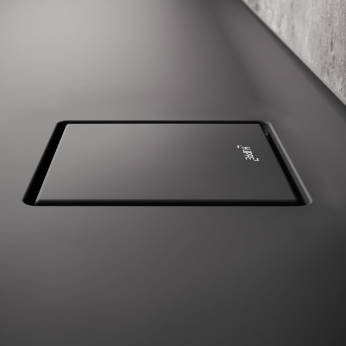 HÜPPE EasyFlat 4-Eck Duschwanne 170 x 90 cm, Ablauf an langer Seite