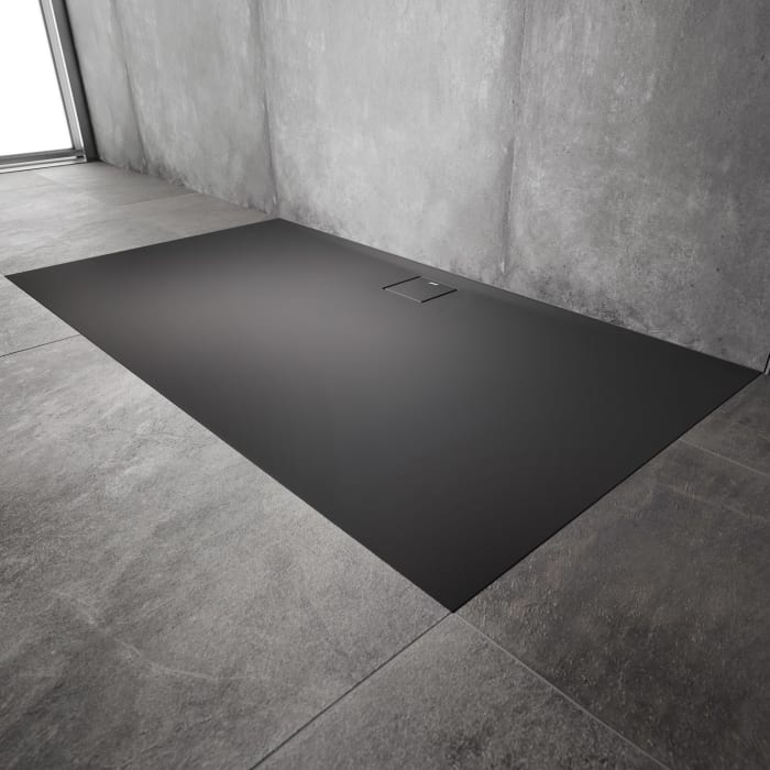 HÜPPE EasyFlat 4-Eck Duschwanne 170 x 90 cm, Ablauf an langer Seite