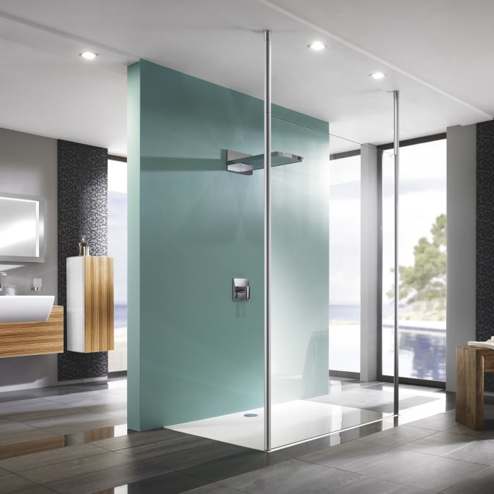 HÜPPE EasyStep 4-Eck Duschwanne 120 x 80 cm mit Easy Protect