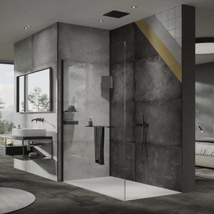 HÜPPE EasyStyle Wandverkleidung 100 x 255 cm, 2 Stück