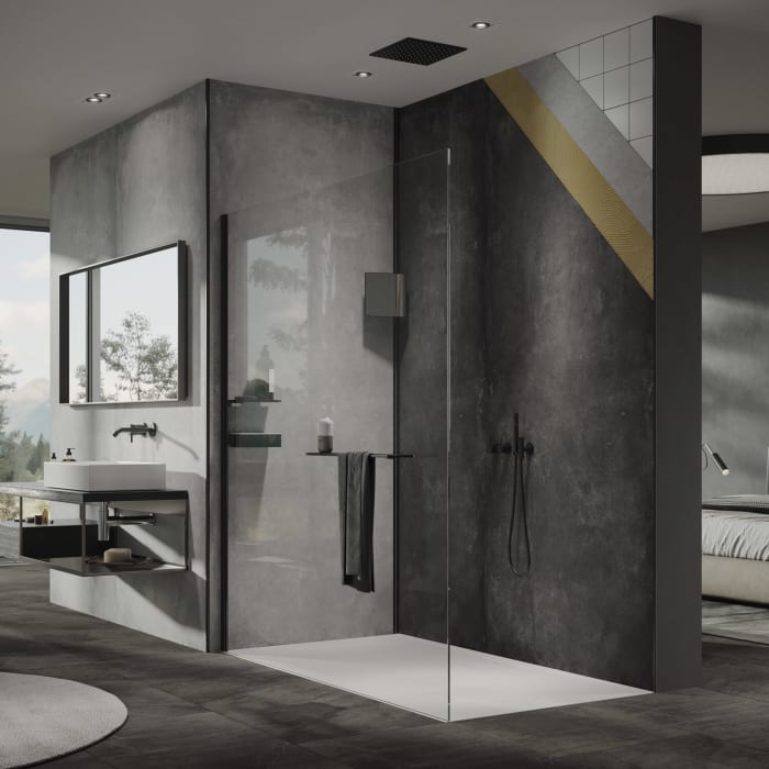 HÜPPE EasyStyle Wandverkleidung 100/150 x 255 cm, 2 Stück gemischt