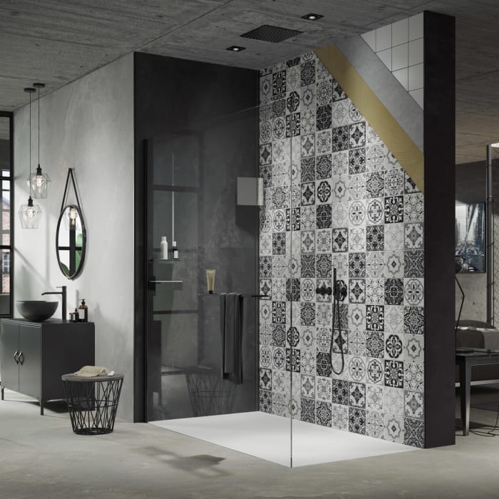 HÜPPE EasyStyle Wandverkleidung 100/150 x 255 cm, 2 Stück gemischt