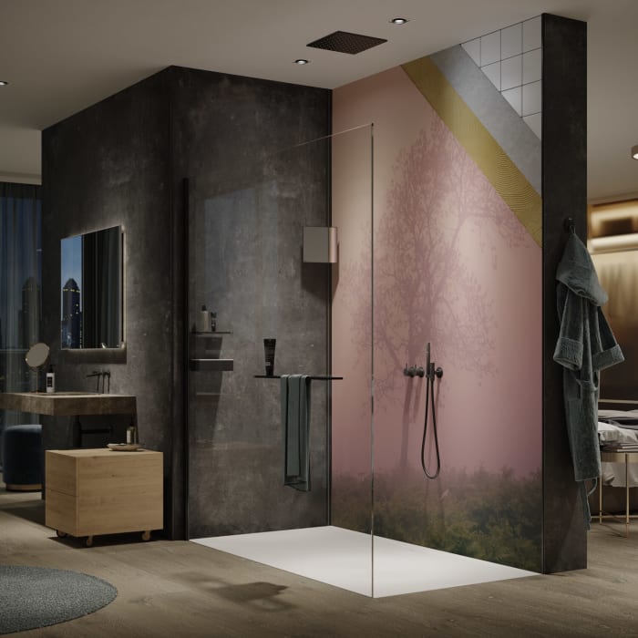 HÜPPE EasyStyle Wandverkleidung 150 x 255 cm, 2 Stück