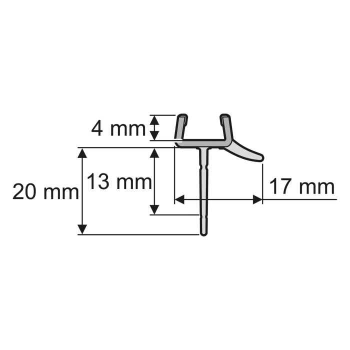 HÜPPE Ablaufleiste gebogen für 8 mm Glasstärke für Duschabtrennungen