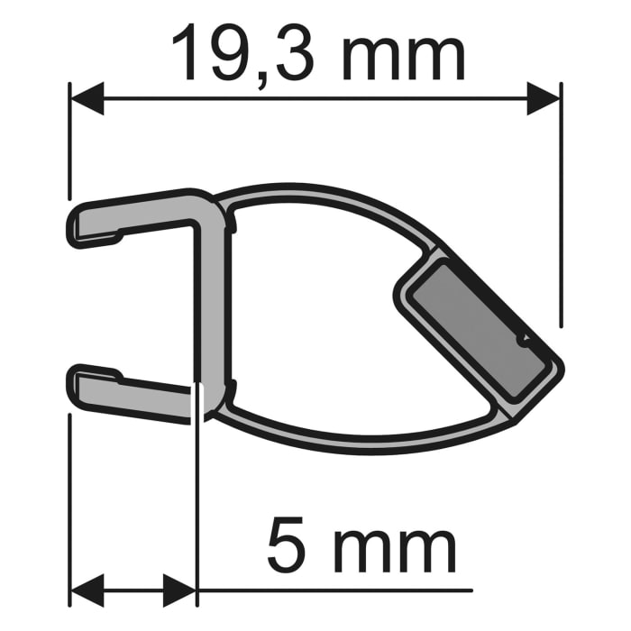 HÜPPE Magnetleiste 45° links, für 6 mm Glasstärke für Duschabtrennungen
