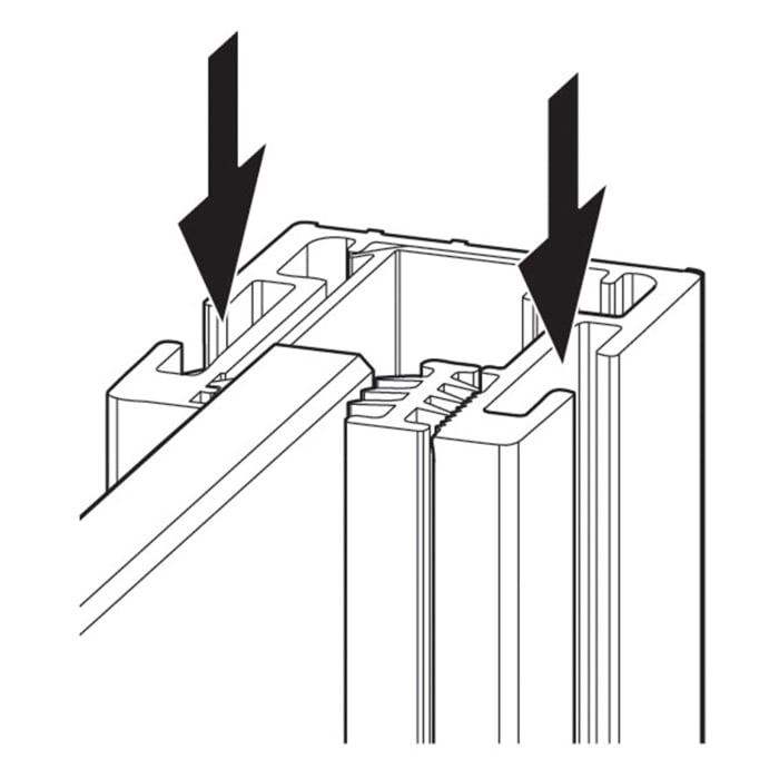 HÜPPE Select+ für Organizer, Innen- und Außenprofil