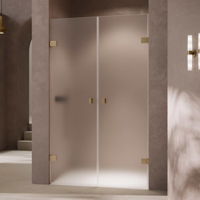 HÜPPE SolvaPro Pendeltür in Nische 120,1-180 x 200,1-220 cm, mit Anti-Plaque