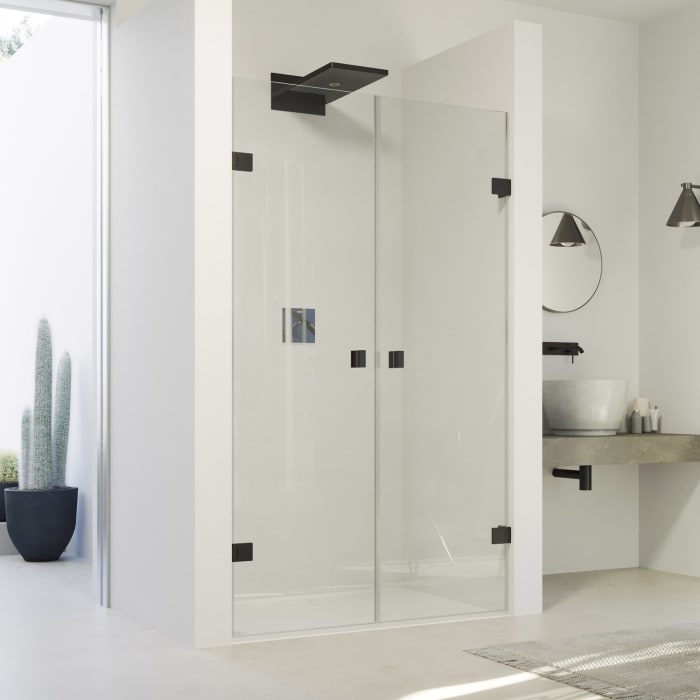 HÜPPE SolvaPro Pendeltür in Nische 120,1-180 x 200,1-220 cm, mit Anti-Plaque