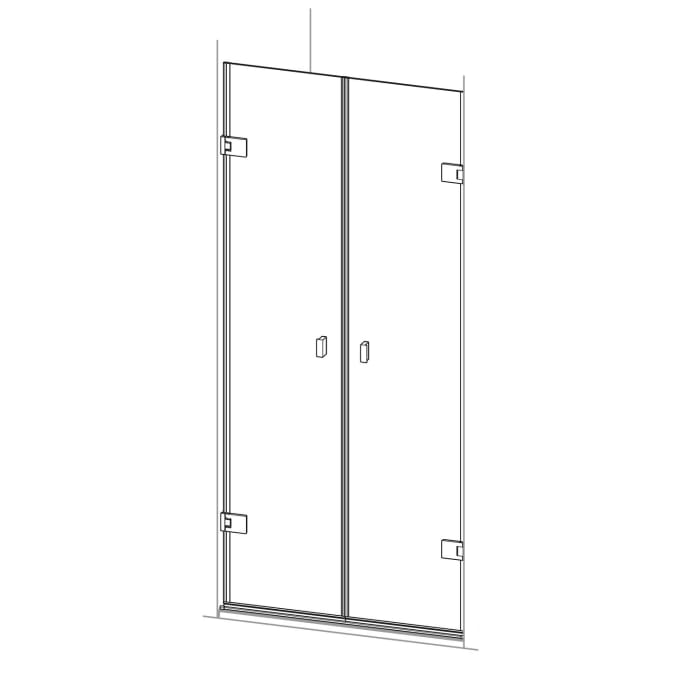 HÜPPE SolvaPro Pendeltür in Nische 120,1-180 x 200,1-220 cm, ohne Anti-Plaque